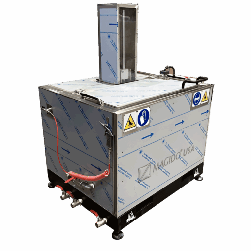 corner view lid closed A700 Agita Series top loading immersion wash tank