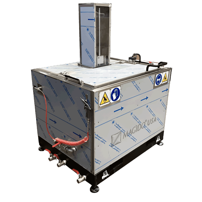 corner view lid closed A700 Agita Series top loading immersion wash tank