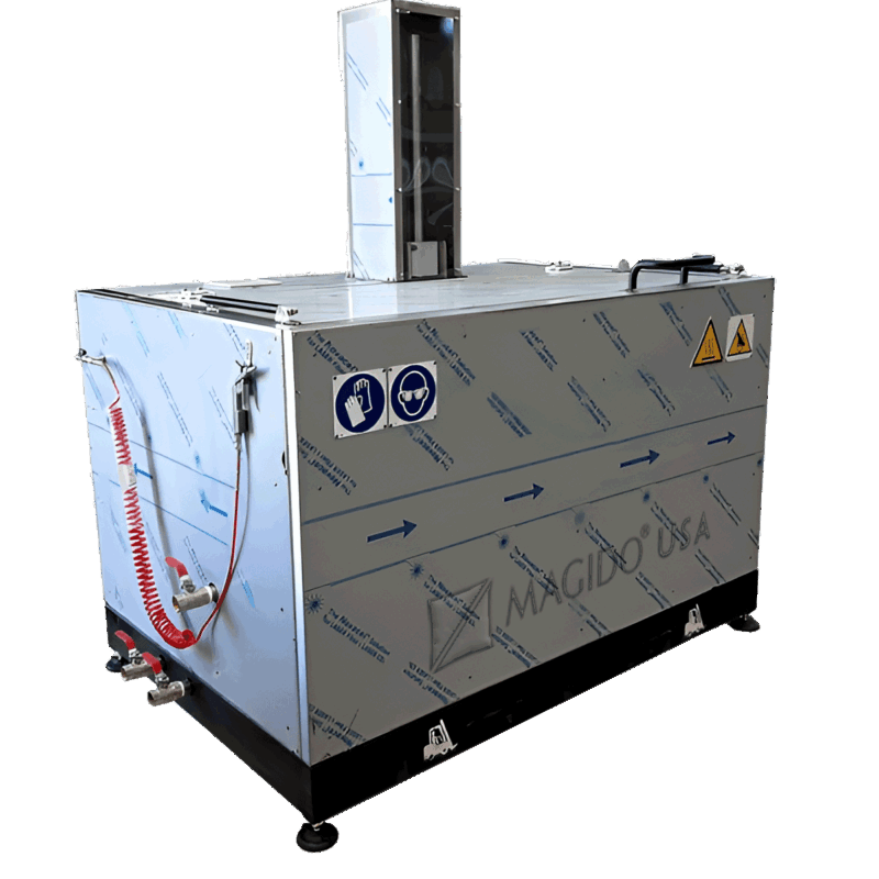 corner view lid closed A900 Agita Series top loading immersion wash tank