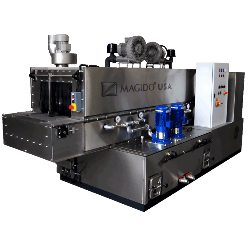 Gold 2b G500 In-line belt conveyor washer by Magido USA