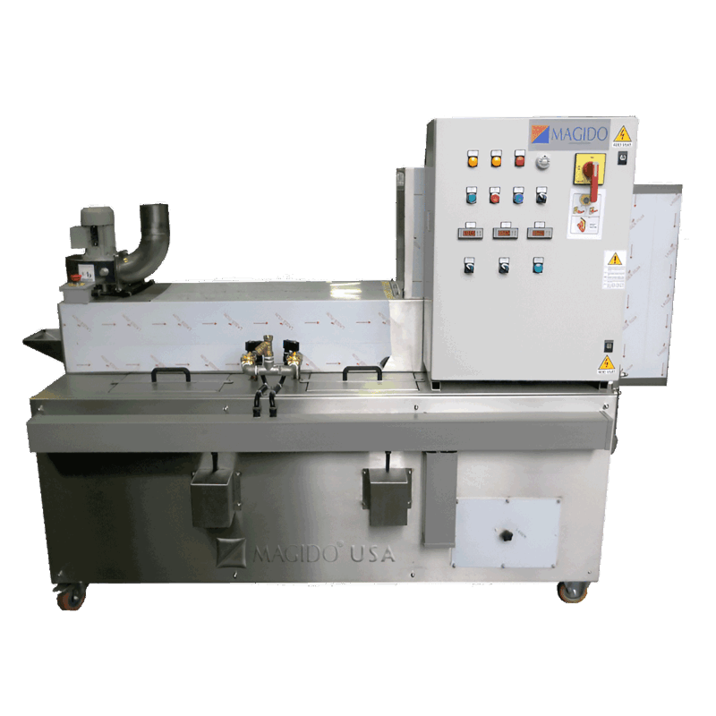 sideview Jolly series J320/2 rotary screw-drum parts washer