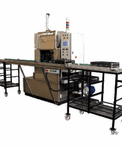loading table with front open of PM400 Front Load Rotary Immersion Parts Washer